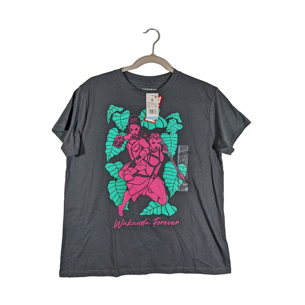 Marvel Wakanda Forever‎ Women Phantom Graphic TShirt Black M Short Sleeve Casual